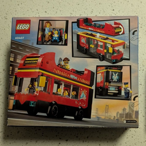 Lego City Red Double-Decker Sightseeing Bus 60407  and Police chase 60392 sets - Picture 4 of 5